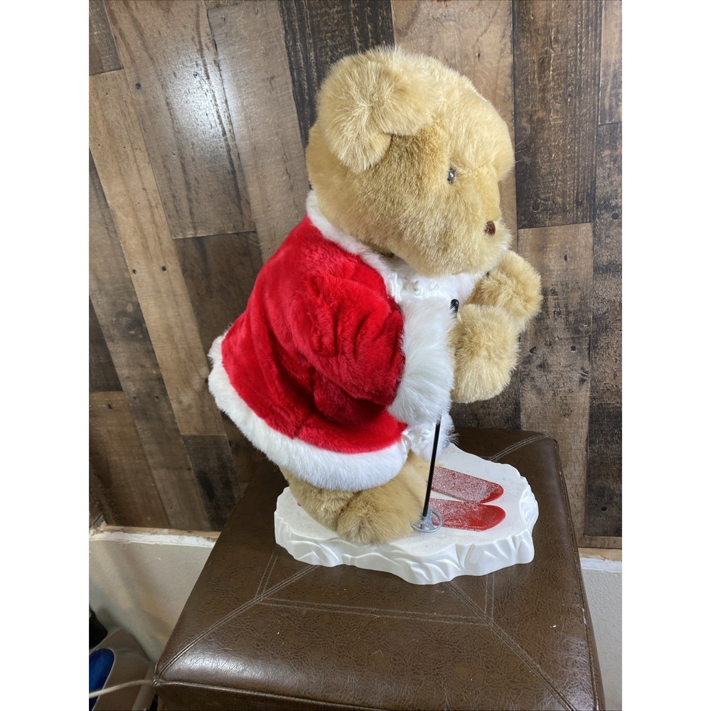 Cubby Bears By Santa's Best Holiday Animation Skiing Bear Vintage 1998 Christmas - Picture 13 of 17
